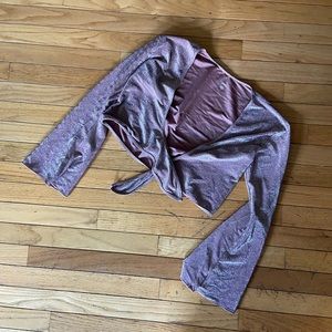 Monday swimwear top - shimmer mauve